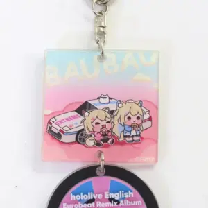 Keychain Fuwawa Abyss Guard/Mokoko Guard Eurobeat Acrylic Virtual Youtuber Holol
