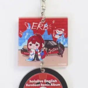 Keychain Elizabeth Rose Blood Flame Eurobeat Acrylic Virtual Youtuber Hololive E
