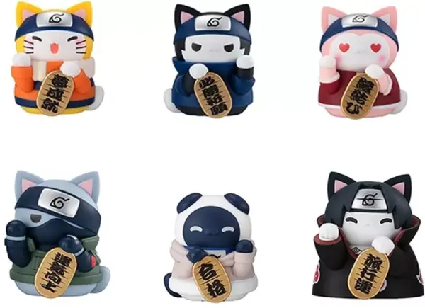 Trading Figures, All 6 Types Set Mega Cat Project Naruto -Naruto - Nyaruto Manek