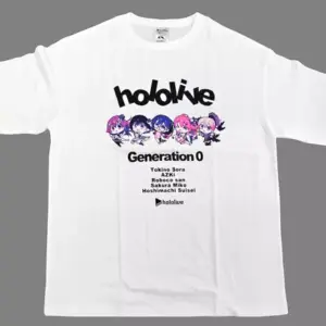 Clothing Hololive 0Th Generation Big Silhouette T-Shirt White L Size Virtual You
