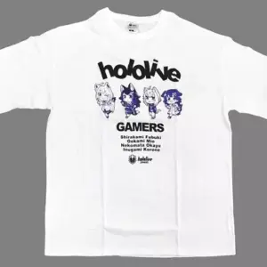 Clothing Hololive Gamers Big Silhouette T-Shirt White Size L Virtual Youtuber At