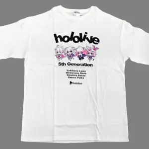 Clothing Hololive 5Th Generation Big Silhouette T-Shirt White L Size Virtual You