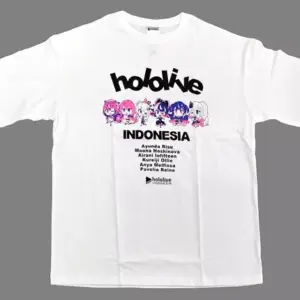 Clothing Hololive Indonesia Big Silhouette T-Shirt White L Size Virtual Youtuber