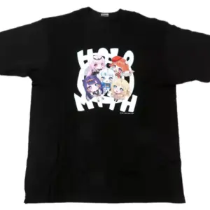 Clothing Hololive English Origin T-Shirt Black One Size Virtual Youtuber F/S-M50