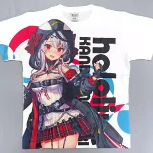 T-Shirt Sakasha Kuroe Full Graphic Regular Costume Ver. White M Size Virtual You