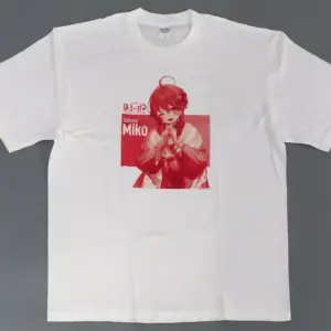 T-Shirt Sakura Miko White L Size Virtual Youtuber Hololive Horokaru Kyoto Editio