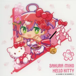 Sticker Sakura Miko Hello Kitty Clear Virtual Youtuber Hololive Sanrio Character