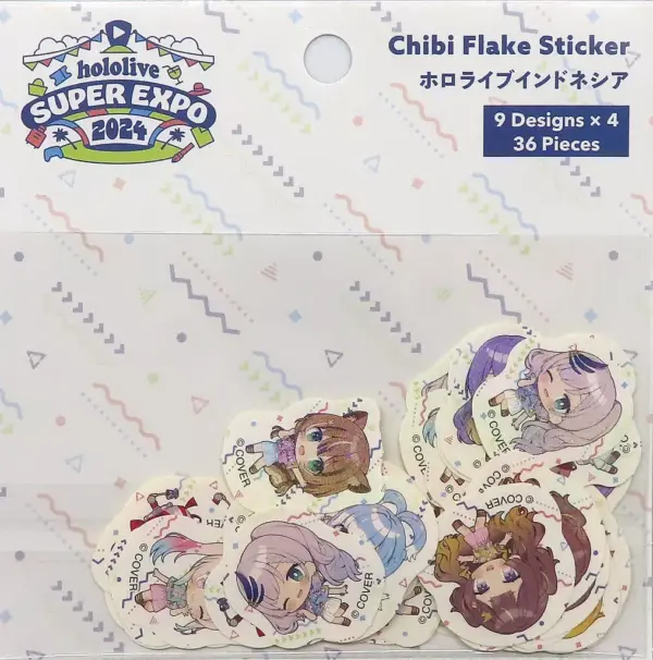 Sticker Hololive Indonesia Mini Character Flake Virtual Youtuber Super Expo 2024