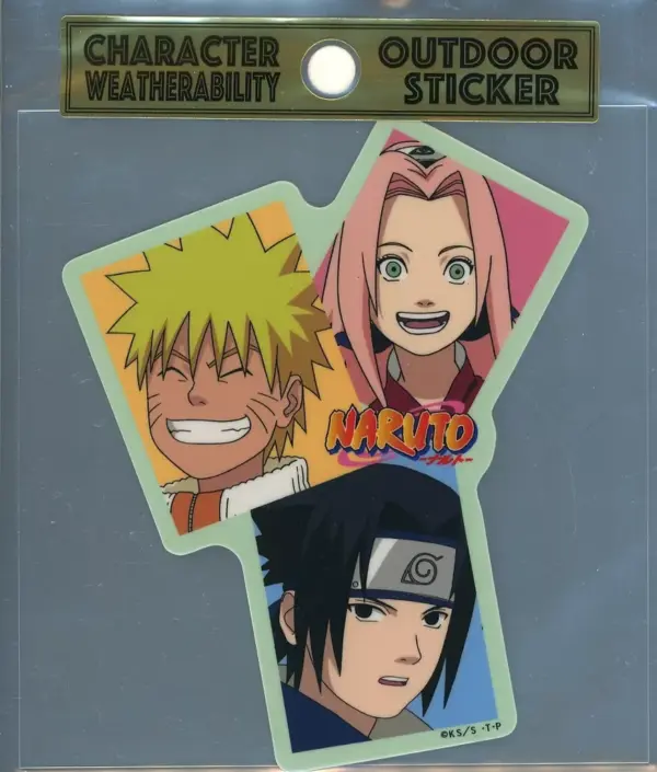 Sticker 3 People Outdoor Stickers Naruto F/S-M503 from japan Rare  Good conditio