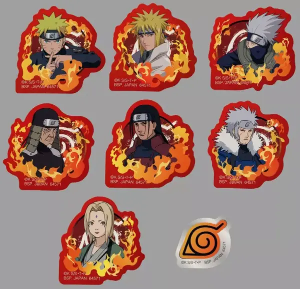 Sticker Konohagakureno Sato Set 8-Piece Ichibankuji Naruto Shippuden The Connect