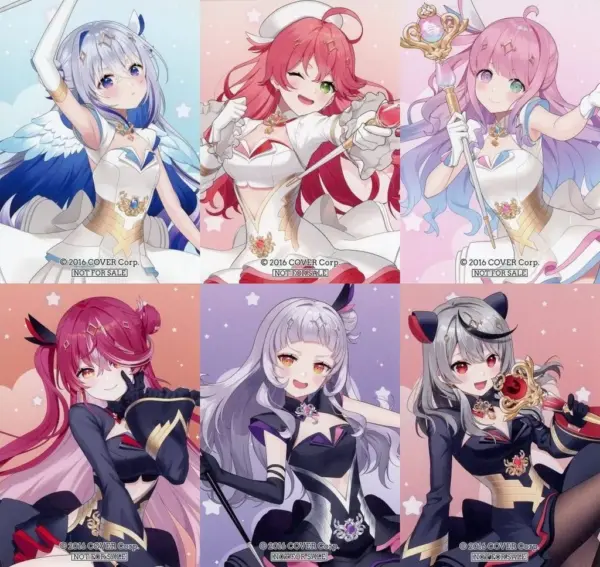 Stickers, All 6 Types Set, Virtual Youtuber Hololive Magical Girl Hollowitch Exh