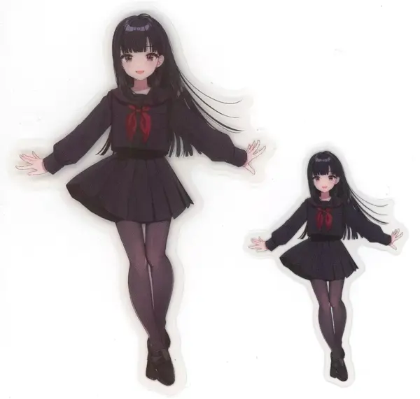 Sticker Shigure Girls Long Black Hair Aurora Film Set C Virtual Youtuber Shigure