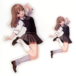 Sticker Shigure Girls Long Brown Hair Aurora Film Set D Virtual Youtuber Shigure