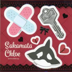 Sticker Sakasha Kuroe And Matching Plump Set Virtual Youtuber Hololive Commemora