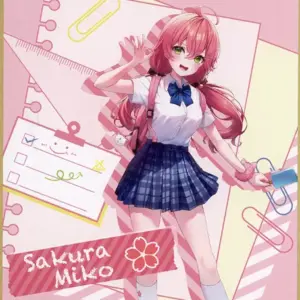 Paper Products Sakura Miko Full Body Virtual Youtuber Hololive 7-Eleven Shiranui