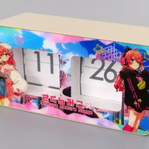 Table Clock Wall Sakura Miko Flat-Pattern Virtual Youtuber Hololive Shibuya Stag