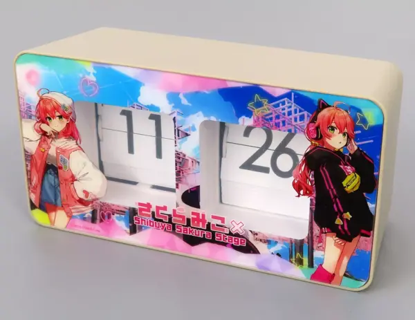 Table Clock Wall Sakura Miko Flat-Pattern Virtual Youtuber Hololive Shibuya Stag