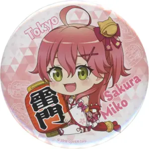 Badge Pins Sakura Miko Hololive Local Tokyo Kaminarimon Can Virtual Youtuber Lim
