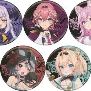 Badge Pins All 5 Types Set Virtual Youtuber Hololive Secret Society Holox Charac
