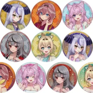 Badge Bins All 10 Types Set Virtual Youtuber Hololive Gokurakuyu Raku Spa Collab