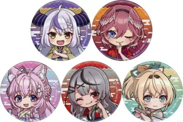 Badge Bin'S 5-Type Set Virtual Youtuber Hololive Gokurakuyu Raku Spa Collaborati
