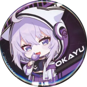 Badge Bins Nekomata Okayu Chibi Character Can Virtual Youtuber Hololive Gamers F
