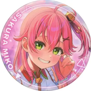 Badge Bins Sakura Miko -Art Selection-/Double-Eye Opening Virtual Youtuber Holol