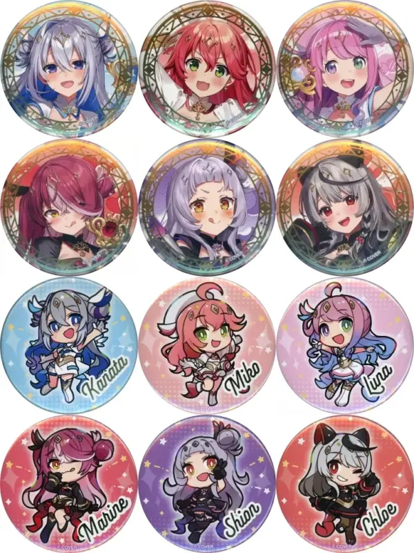 Badge Bins All 12 Types Set Virtual Youtuber Hololive Magical Girl Hollowitch Ra