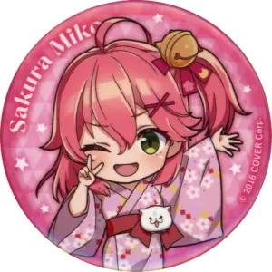 Badge Bins Sakura Miko Virtual Youtuber Hololive Gokurakuyu Raku Spa Collaborati