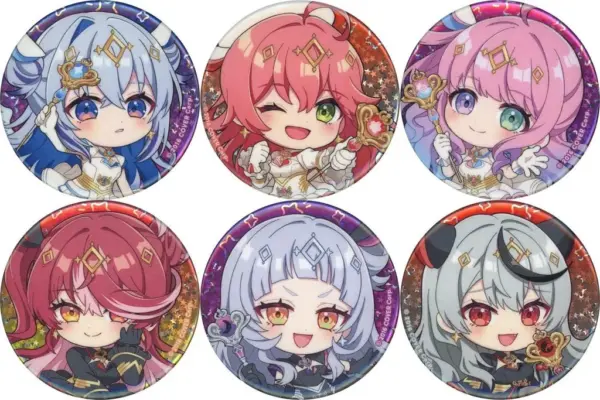 Badge Binz All 6 Types Set Virtual Youtuber Hololive Magical Girl Hololitch Exhi