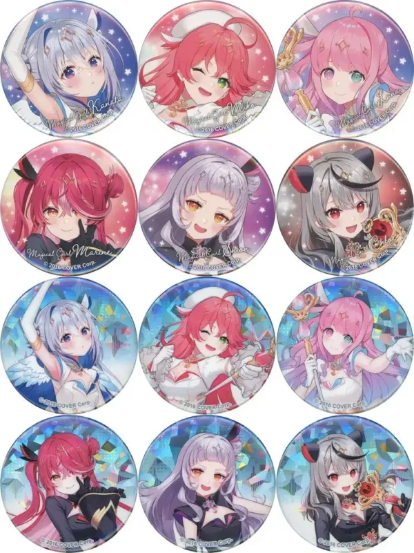 Badge Binz All 12 Types Set Virtual Youtuber Hololive Magical Girl Hololitch Exh