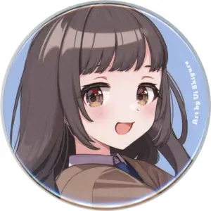 Badge Bins Shigure Girls Light Blue Background Virtual Youtuber Shigureui Solo E