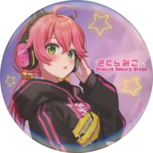 Badge Bins Sakura Miko Parker Ver./Life Virtual Youtuber Hololive Shibuya Stage