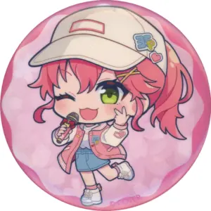 Badge Bins Sakura Miko Cap Ver./Mini Character Virtual Youtuber Hololive Shibuya