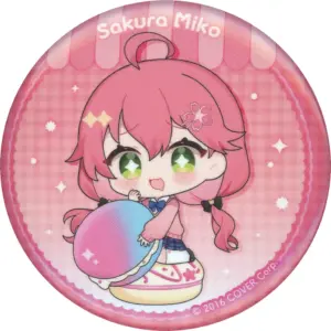 Badge Bins Sakura Miko Virtual Youtuber Hololive Knowledge Study Group Sweets Pa