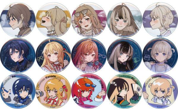 Badge Binz All 15 Types Set Virtual Youtuber Hololive Regloss S Playlist 04 Rand