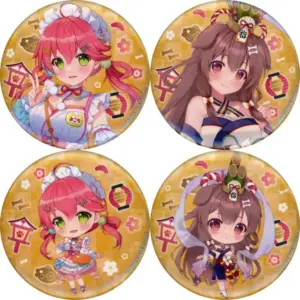 Badge Bins All 4 Types Set Virtual Youtuber Hololive Mikkorone Shrine Future Yea