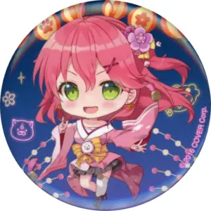 Badge Bins Sakura Miko Mini Character Virtual Youtuber Hololive Mikkorone Shrine