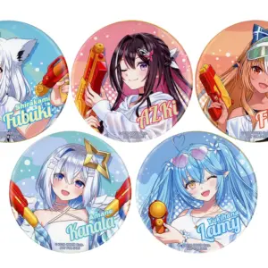 Badge Binz Shirakami Fubuki Azki Fu Amane Kanata Yukikara Rami Can 5-Piece Set V
