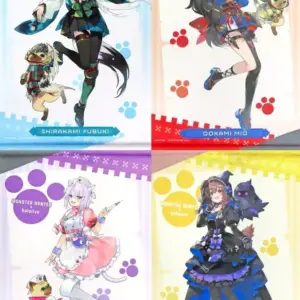 Tapestry Set Of 4 Types Virtual Youtuber Hololive Monster Hunter And Otomo Secon