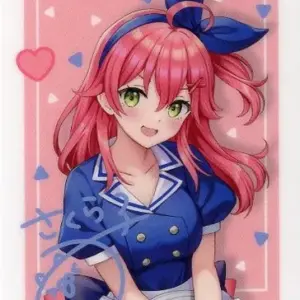 Character Card Sakura Miko Dinercostume Virtual Youtuber Hololive Lawson Photo F