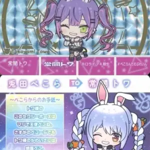 Character Card Touya Towavirtual Youtuber Hololive Carddass Vol.2 All Human Rabb