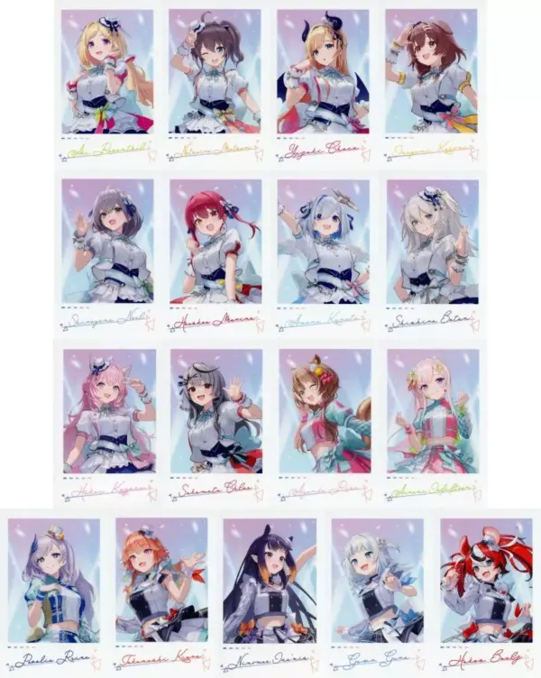 Character Cards Set Of 17 Types Virtual Youtuber Hololive 5Th Fes. Capture The M