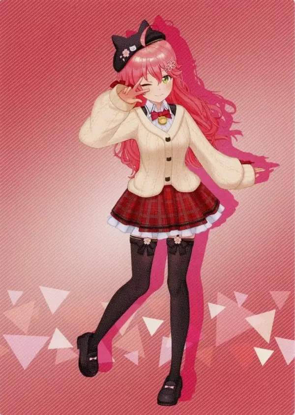 Character Card Sakura Miko Private Clothing/Full Shot Original Virtual Youtuber