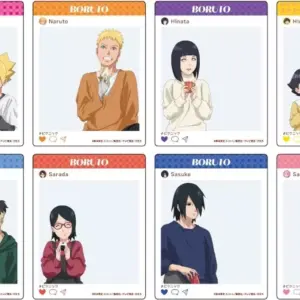 Character Cards Set Of 8 Acrylic Boruto Naruto Next Generations 02. Picnic Ver.