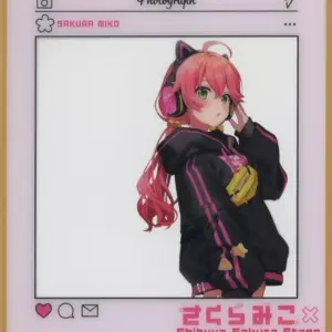 Character Card Sakura Miko Hoodie Ver. Sns-Style Clear Virtual Youtuber Hololive
