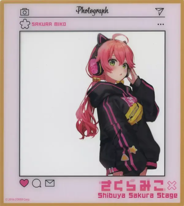 Character Card Sakura Miko Hoodie Ver. Sns-Style Clear Virtual Youtuber Hololive