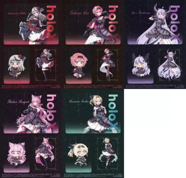 Character Cards Set Of 5 Original Clear Sheet Virtual Youtuber Hololive Secret S