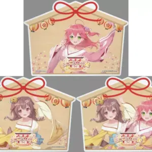 Character Cards, Set Of 3 Types, Ema-Style Festival Illustrations, Virtual Youtu