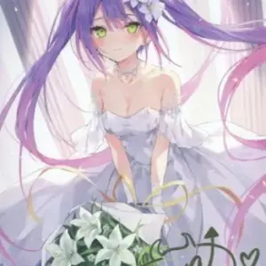 Postcard Towa Rurudo'S Original Foil Stamped And Signed Illustration Virtual You